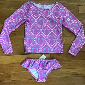 NWT STELLA COVE FLAMINGO PRINT 2 PIECE SWIMSUIT. 2